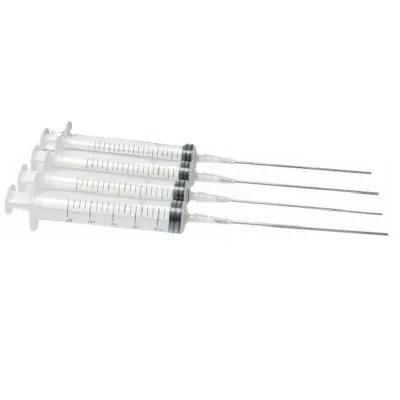 4 seringues pour 20 ml de recharge d'encre avec 4 aiguilles 16g de 10 cm
