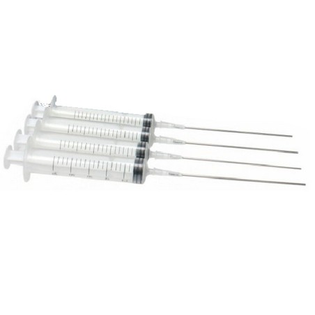 4 seringues pour 20 ml de recharge d'encre avec 4 aiguilles 16g de 10 cm
