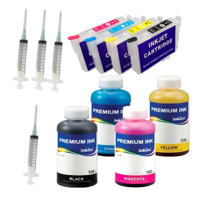 604, 604xl, cartuchos recarregáveis e 4 tintas comuns para Epson XP-2250, XP-3250, XP-4250, WF-2920, WF-2910, XP-2200, XP-3200 2