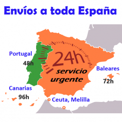 Envíos a toda España. Cinta adhesiva térmica Pet verde, 33 metros x 12mm