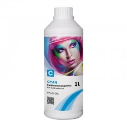 Tinta de sublimación Smart Plus de GlopInk, 1 litro cian