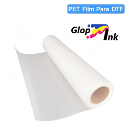 Film DTF pelado o despegue en caliente GlopInk, rollos de 30 ó 60 cm.