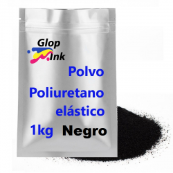 Polvo DTF termoadhesivo negro. Poliuretano elástico en 1Kg o 500gr.
