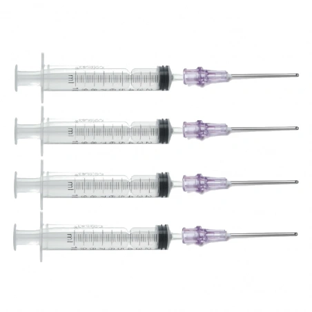 4 jeringas para recarga de tinta de 12 ml con 4 agujas 16G de 4 cm