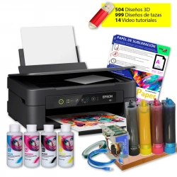 Impresora de sublimación A4 Epson XP-2200 con CISS instalado y combo de papeles y cinta