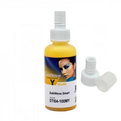 Tinta amarillo de sublimación SubliNova Smart InkTec, botella de 100 ml y tapón para EcoTank y SC