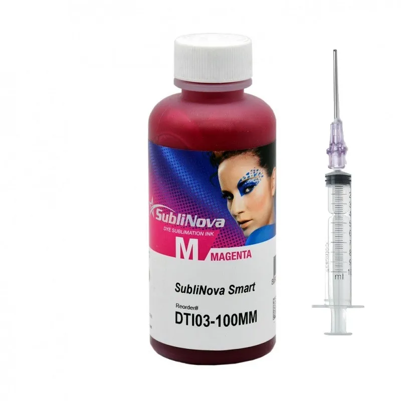 Tinta de sublimación para CISS y cartuchos recargables, SubliNova Smart InkTec, botellas de 100 ml magenta