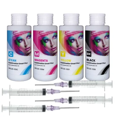 Encre de sublimation pour cartouches rechargeables, intelligent Plus GlopInk, 100 ml de bouteilles