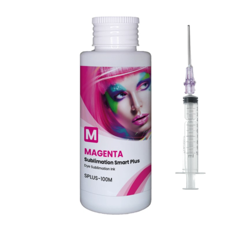 Magenta sublimation intelligente plus encre GlopInk, 100 ml bouteille avec seringue