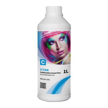 Inteligente Plus Sublimação Cyan Tinta GlopInk, Garrafa de 1 litro