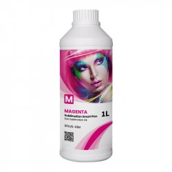 Tinta magenta de sublimación Smart Plus de GlopInk, botella de 1 litro