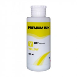 Tinta amarillo DTF GlopInk, botella de 100 ml