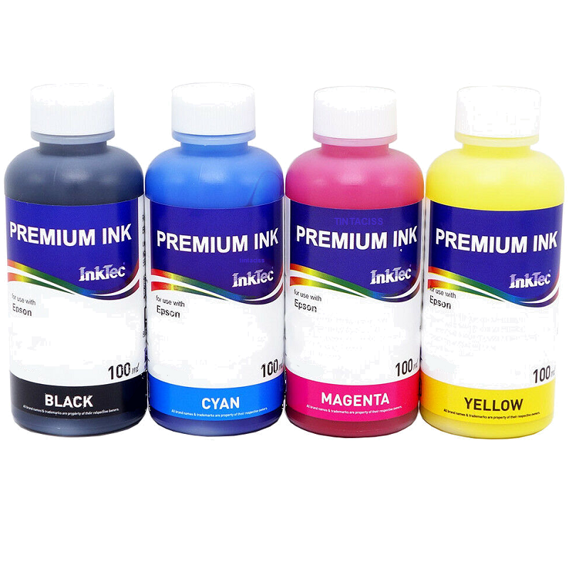 Tinta Epson XP e WF cartuchos 604xl, 603xl, 503xl e 502xl, 4 garrafas de 100ml CMYK