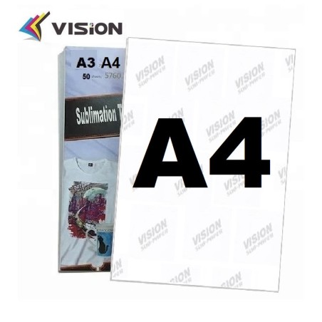 Papel de sublimação de secagem média Vision 100 folhas a4