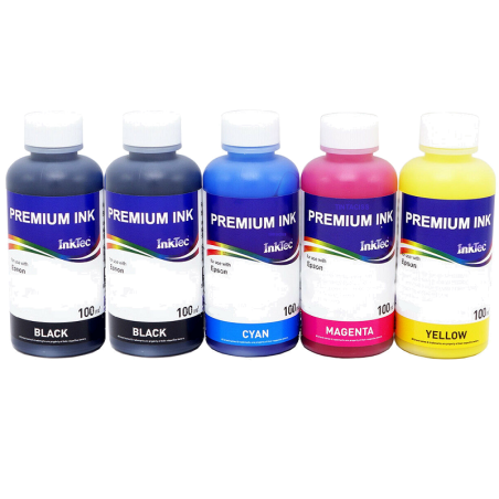 Encre Epson Cartouches XP 33XL et 202XL, 5 bouteilles de 100 ml de cmy + pb + bk