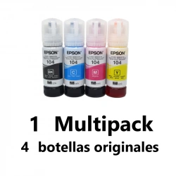 Tinta original 104. 4 botellas