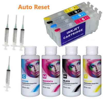 Cartuchos recarregáveis 405XL e 4 tintas de sublimação para Epson WF-7310, WF-7840, WF-3820