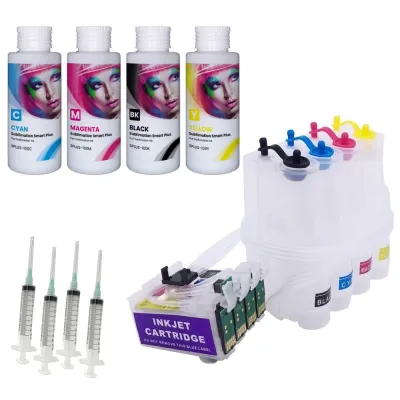 604XL CISS vacío y 4 tintas de sublimación para Epson XP-2200, XP-3200, XP-4200, WF-2910, WF-2920, XP-2250, XP-3250