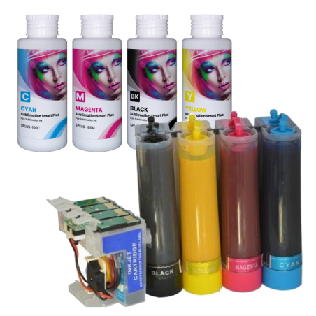 27XL CISS lleno de tinta sublimación para Epson WF-7210, WF-7610, WF-3620, WF-7710