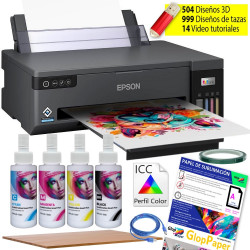 Impresora de sublimación A3 Epson EcoTank ET-14100, perfil ICC y 1500 diseños para tazas con tinta Smart Plus