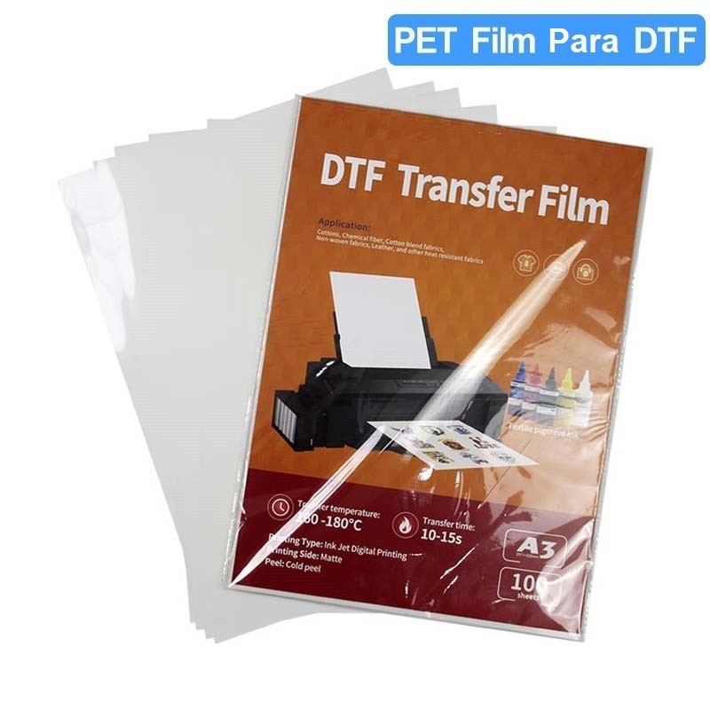 Film transfert DTF A3, 100 feuilles PET à décollement à chaud Vision