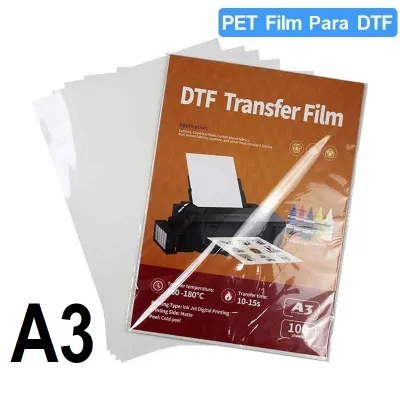 Filme de transferência DTF A3, 100 folhas PET de remoção a quente Vision 2