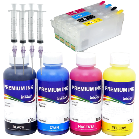 405, 405XL, cartouches rechargeables et 4 encres pour Epson WF-7310, WF-7830, WF-7840, WF-4820, WF-3820