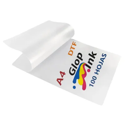 Film transfert DTF A4, 100 feuilles PET à décoller à chaud GlopInk 2