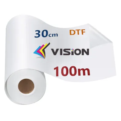 Filme DTF 30cm x 100m bobina, rolo de estimação decolagem quente Vision com luvas livres 2