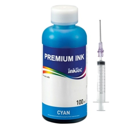 Encre Epson 664 cyan pour écotank, bouteille avec seringue