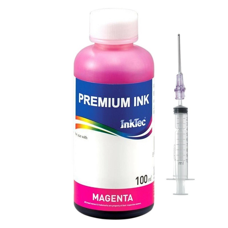Tinta Epson 664 magenta para ecotank, garrafa com seringa