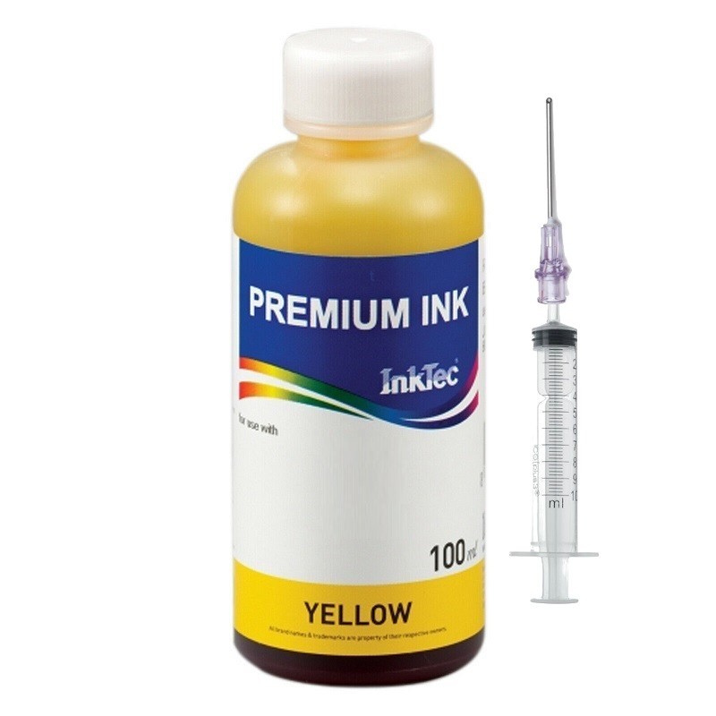 Encre Epson 664 Jaune pour Ecotank, Bouteille avec seringue