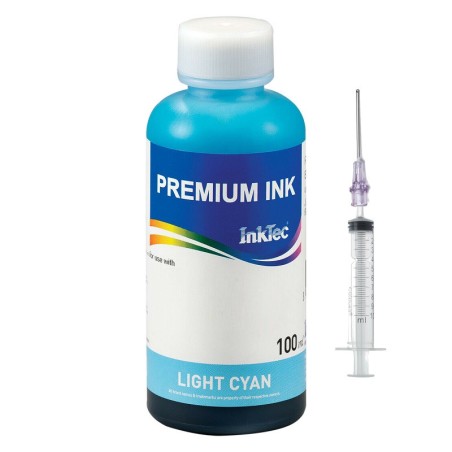 Encre Epson 673 Cyan Clear pour Ecotank, Bouteille avec seringue