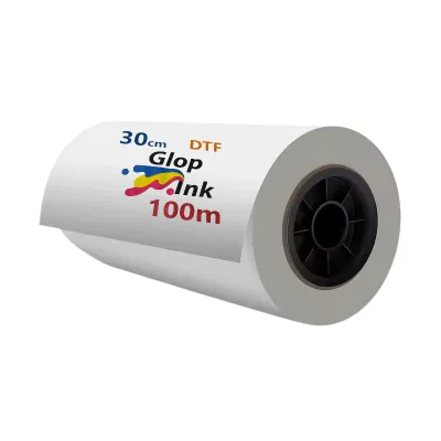 Film DTF bobina 30 cm x 100 m, rollo PET despegue en caliente GlopInk 2