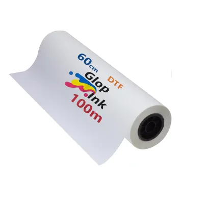 Film DTF bobina 60 cm x 100 m, rollo PET despegue en caliente GlopInk 2