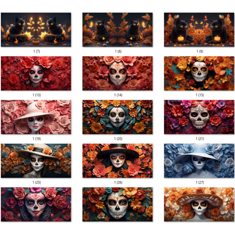 Modelos 3D e design 3D para copos de sublimação de Halloween