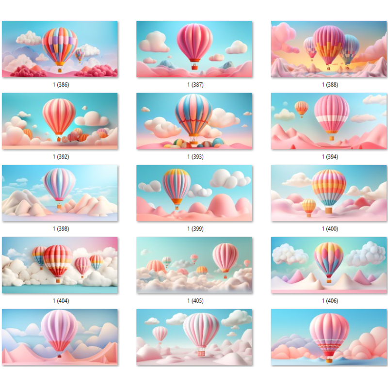 Modelos 3D e design 3D para sublimação Cups Sonho Balloons