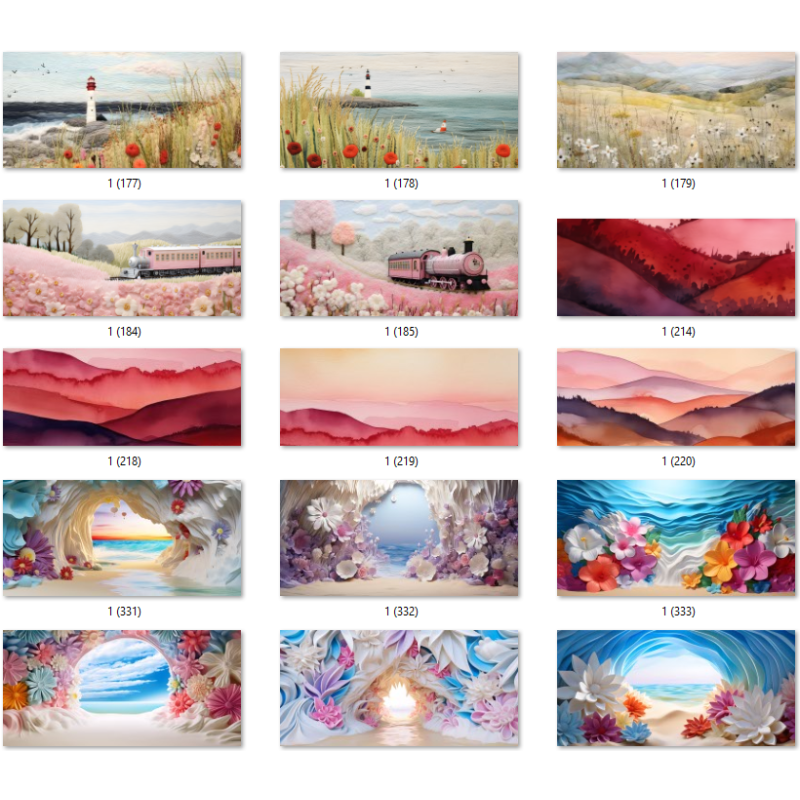 Plantillas 3D y diseños 3D para tazas de sublimación Paisajes hermosos