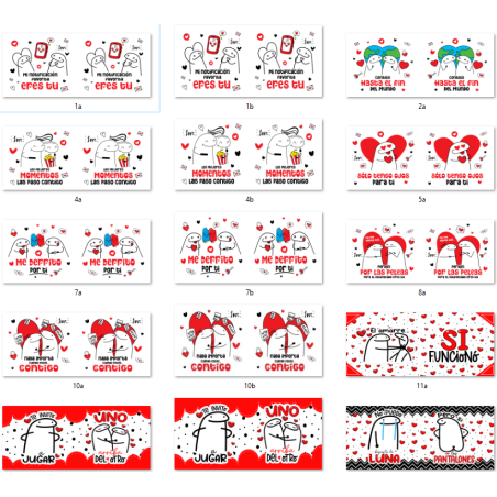 Plantillas para tazas de sublimación de Flork amor y día de los enamorados