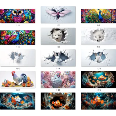 1185 modelos 3D e design 3D para copos de sublimação de animais 2