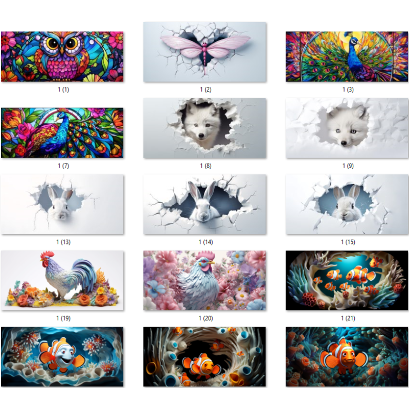 Modelos 3D e design 3D para sublimação de animais mapeados 1