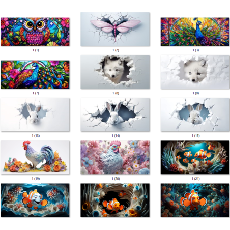 Modèles 3D et conceptions 3D pour animaux mappés Sublimation 1