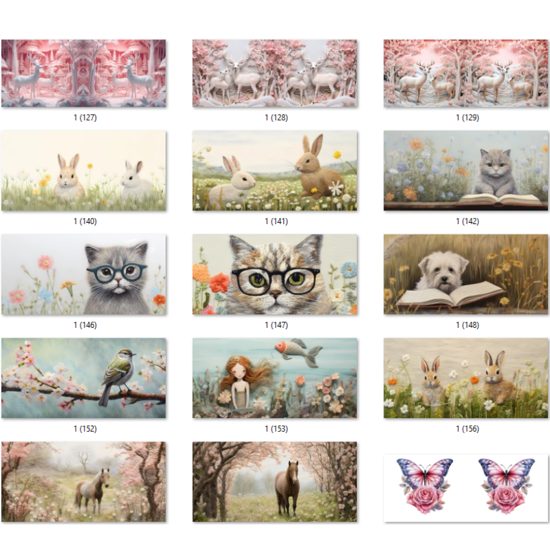 Plantillas 3D y diseños 3D para tazas de sublimación de animales varios 2