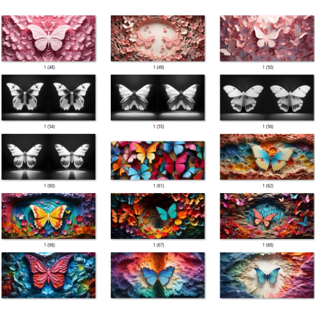 Modèles 3D et conceptions 3D pour les tasses de sublimation papillons