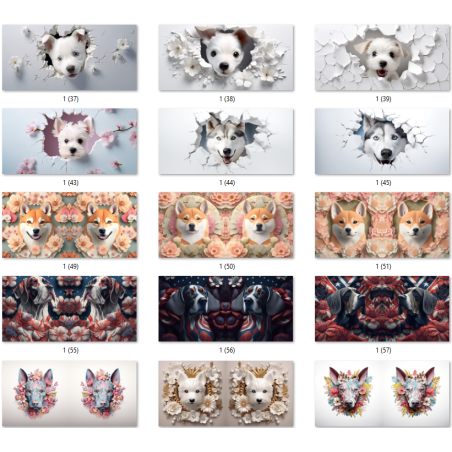 Modèles 3D et designs 3D pour chiots tendre Puppies Sublimation Coupes
