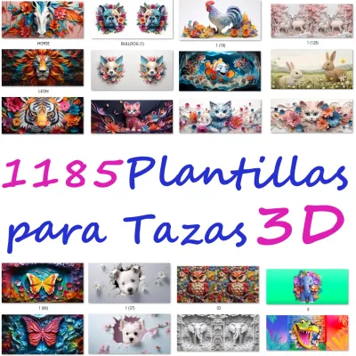 1185 Modèles 3D et designs 3D pour les tasses de sublimation des animaux
