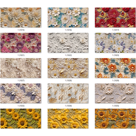 Modèles 3D et conceptions 3D pour les tasses de sublimation Fleurs et motifs floraux 4