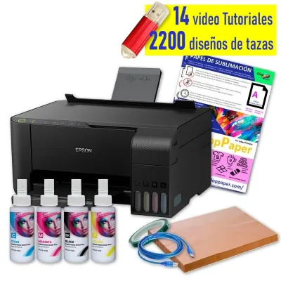 Impresora de sublimación Epson EcoTank A4 (sin escáner), perfil ICC y 2200 diseños para tazas 2