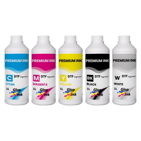 Tintas DTF GlopInk 5 botellas de 1 litro