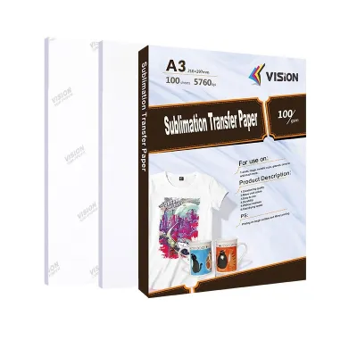 Papel de sublimação de secagem média Vision 50 folhas A3